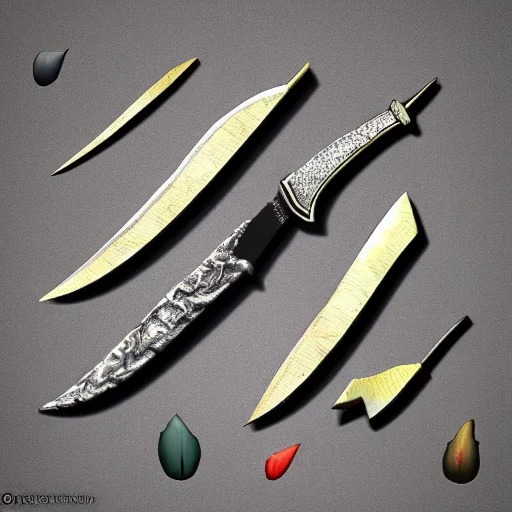 photorealistic rare dagger